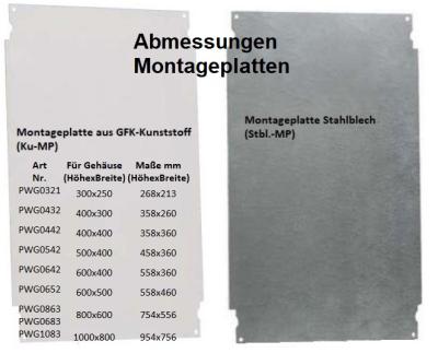 GFK-Schaltschrank 300x250x140mm